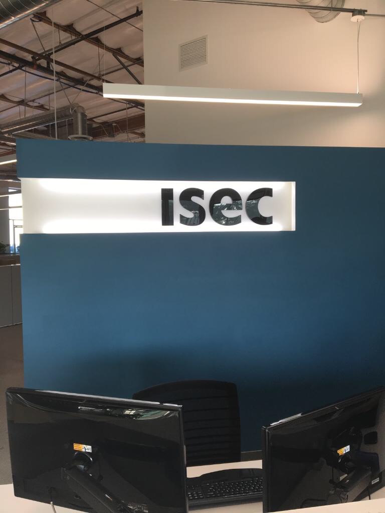 Isec interior office sign