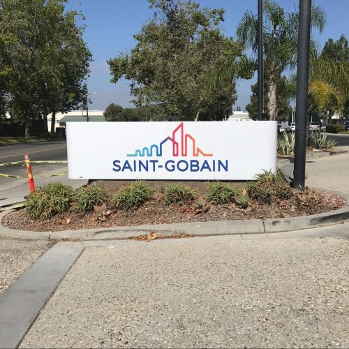 Saint GobainGarden Grove, Orange CountyScope of work: Refurbish existing sign metal, fabricate all new dimensional acrylic letters and logo