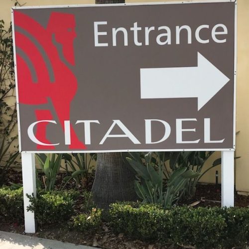 CitadelCommerce, Los Angeles CountyScope of work: Fabricate and install wood post and panel directional wayfinding signage